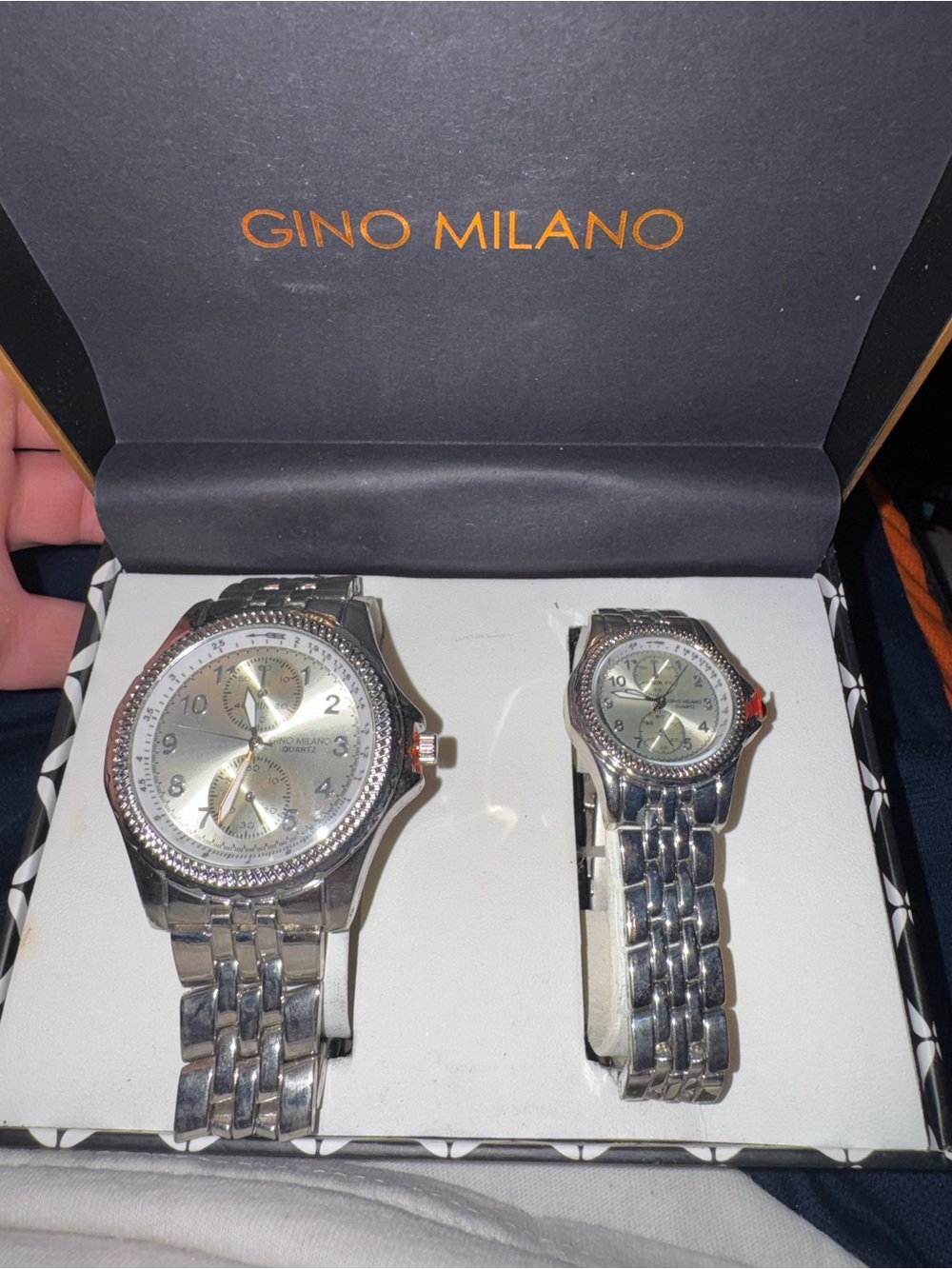 Gino Milano Matching Silver His & Hers Watch Set